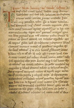 De laude Cestrie folio1