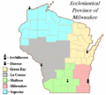 Ecclesiastical Province of Milwaukee map 1