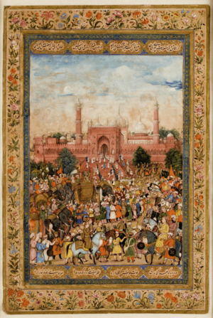 Farrukhsiyar Procession in front of the Great Mosque of Delhi