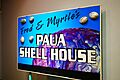 Fred and Myrtle's Paua Shell House sign