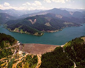 Hills Creek Reservoir aerial