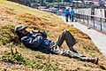 Hombre echando una siesta en San Cristóbal, Cusco, Perú, 2015-07-31, DD 49
