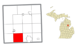 Location within Ogemaw County
