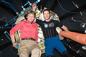 ISS-50 Peggy Whitson and Thomas Pesquet inside the BEAM