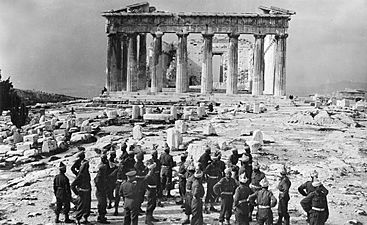 Indian troops touring the Acropolis 1944