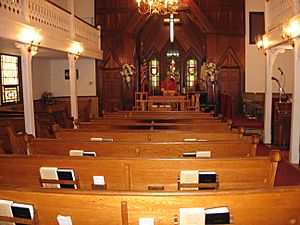 Interior of Zion Poplars Baptist Church
