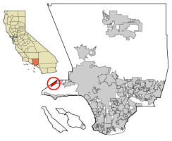 Location of Westlake Village in Los Angeles County