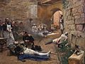 Lannes mortally wounded at Essling (E. Boutigny)