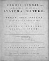 Linné-Systema Naturae 1735