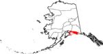 State map highlighting Chugach Census Area