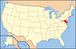 Map of USA MD