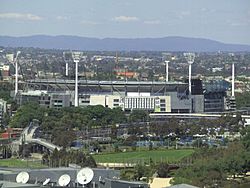 Melbourne Cricket Ground from city
