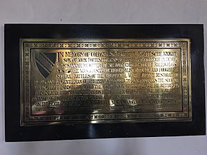 Memorial to Faithful Fortescue in St Mary's Church, Carisbrooke, Isle of Wight