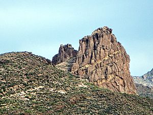 Miners Needle from Bluff Spring Trail, Superstition Wilderness