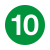 The number 10 on a green circle
