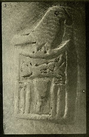 Narmer serekh on alabaster jar from Abydos