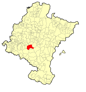 Map of the municipality of Larraga