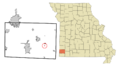 Newton County Missouri Incorporated and Unincorporated areas Stark City Highlighted