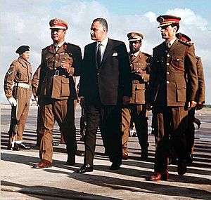 Nimeiry, Nasser and Gaddafi, 1969