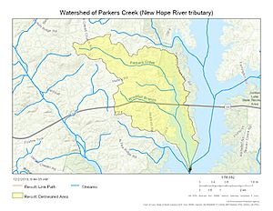 Parkers Creek (New Hope River tributary)-watershed