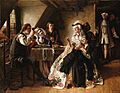 Peg Woffington's Visit to Triplet by Rebecca Solomon - oil painting
