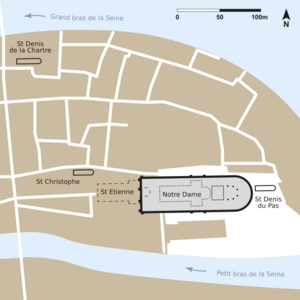Plan Notre Dame cathédrale primitive