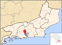 Location of Duque de Caxias in the State of Rio de Janeiro