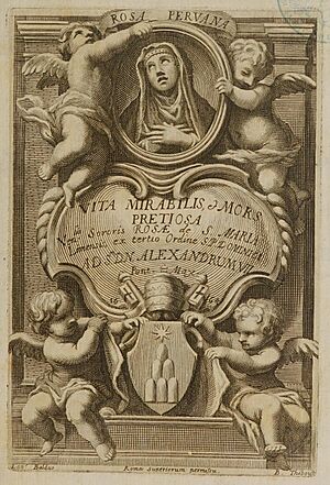 Rose of Lima Frontispiece Vita Mirabilis Women of the Book Collection