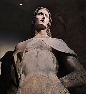 Statua di San Vittore dal basso museo del Duomo di Milano