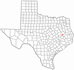 Location of Lovelady, Texas