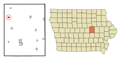 Location of Gladbrook, Iowa