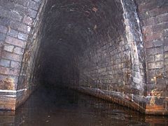 The Butterley Reservoir Adit where it enters the Butterley Tunnel