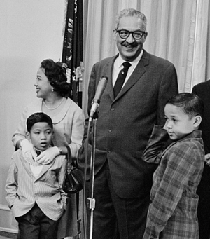 Thurgood Marshall and family, 1965