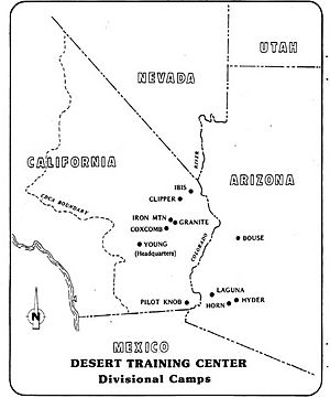 US Army DesertTrainingCentermap