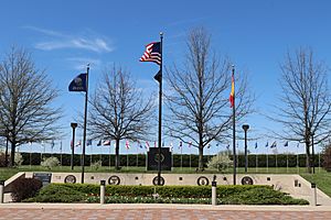 Veteran's Memorial outside Pittsburg State University's Rec Center