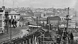 W H Brown shipyard at the foot of Hobson Street