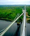 Waldo-Hancock and Penobscot Narrows Bridges entering Verona Island July, 2007