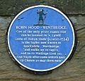 Wentbridge Robin Hood blue plaque (cropped)