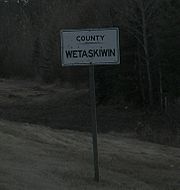 County line sign