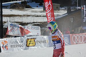 Women's standing superg skier number 13.JPG