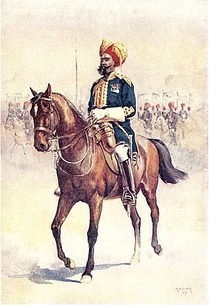 14th Murrays Jat Lancers (Risaldar Major) by AC Lovett (1862-1919)