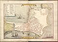 17th century hand drawn map of Planta De Cadis. Cadiz, Spanien