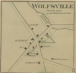 1873 Titus Atlas Map of Wolfsville