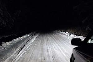 2005 winter road dipped beam