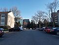 Apartments and the back of Inova Fairfax Hospital