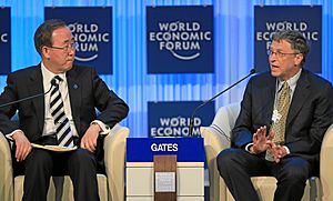 Ban Ki-moon and Bill Gates World Economic Forum 2013