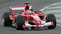 Barrichello (Ferrari) qualifying at USGP 2005