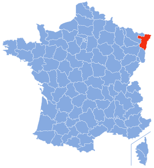Location of Bas-Rhin in France