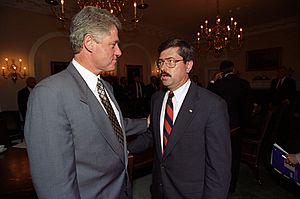Bill Clinton with Terry Branstad