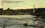 Boyne Obelisk (Christmas postcard)